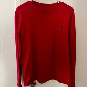 Men’s Red Polo Long Sleeve Shirt